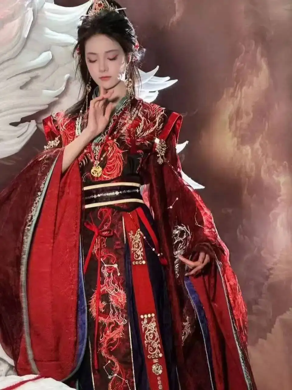 Yunjian Shanze Hanfu платье женская императрица Han элемент Hanfu одежда бессмертный стильный комплект весна лето осень костюм Хан (art.: 3920d3cd790b4) - 3920d3cd790b4