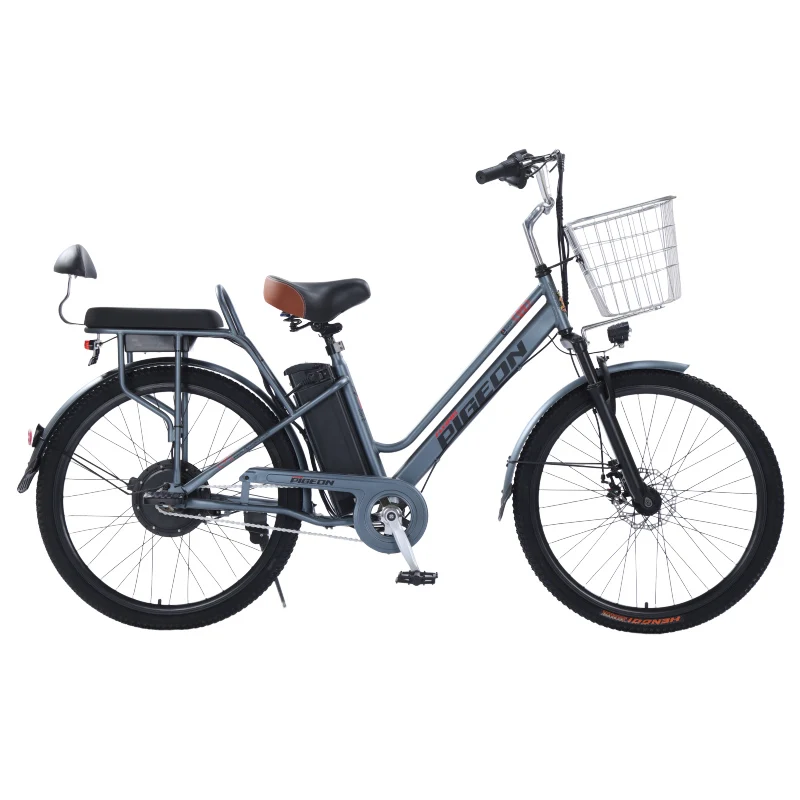 26-дюймовый взрослый Электрический скутер велосипед с сиденьем/корзиной 350 Вт 48 В