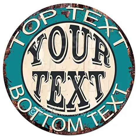 

Индивидуальный шикарный жестяной знак с любым именем и вашим текстом, деревенский потертый Винтажный стиль ретро, кухня, бар, паб, кафе, кафе, мужская пещера