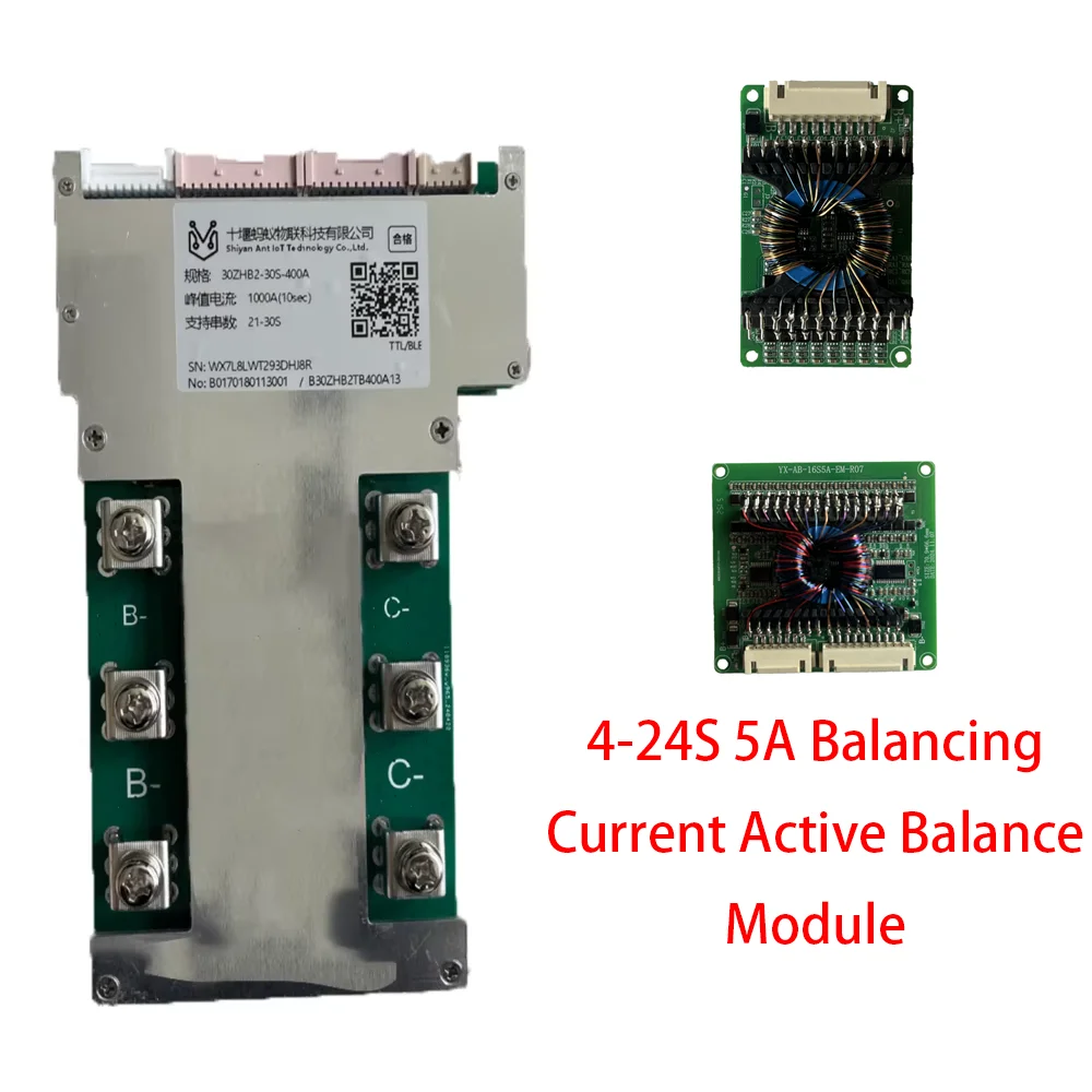 Фото Smart BMS Series 21-30S 400A (пиковая 1000A) Стандартная версия BT 400A с модулем активного баланса 4-24S 5A №1