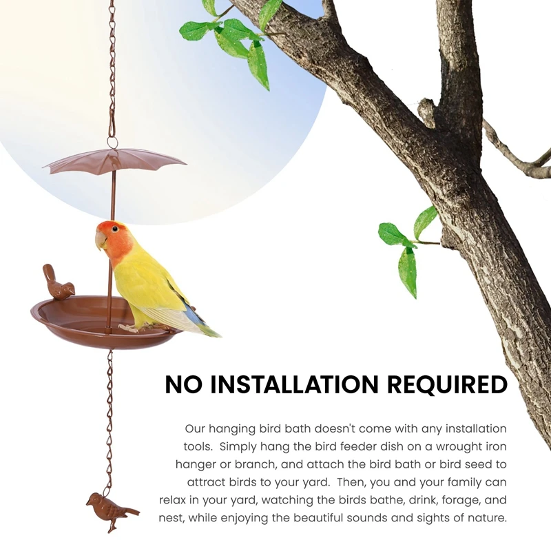 Подвесная ванночка для птиц подвесная кормушка металлическая на открытом