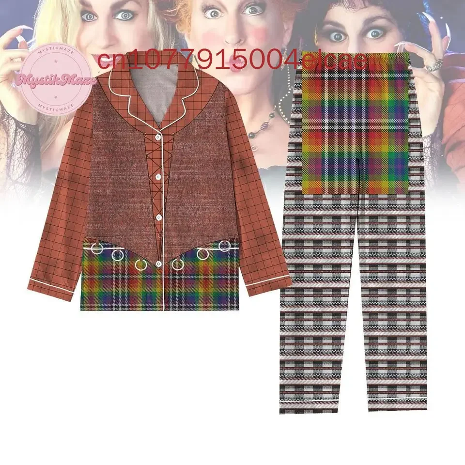 Пижамный комплект Disney Halloween Hocus Pocus повседневная мужская и женская рубашка с