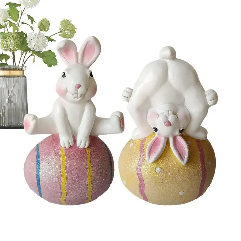 

Bunny Table Statue Funny Yoga Rabbit Resin Craft Classic Bunny Car Interior Accessories Desktop Shelf Window Decorative Figurine