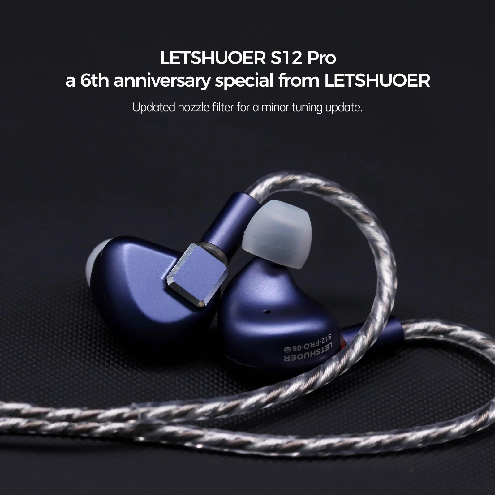 Letshuoer S12 PRO |Magnetic Planar Driver IEM Hi-Fi Earphones Silver Plated Monocrystalline Copper Cable with 2.5/3.5/4.4mm plug |