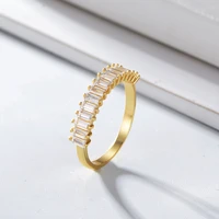 womens wish hot selling new style s925 silver rectangular zircon ring european and american fashion diamond rings for women