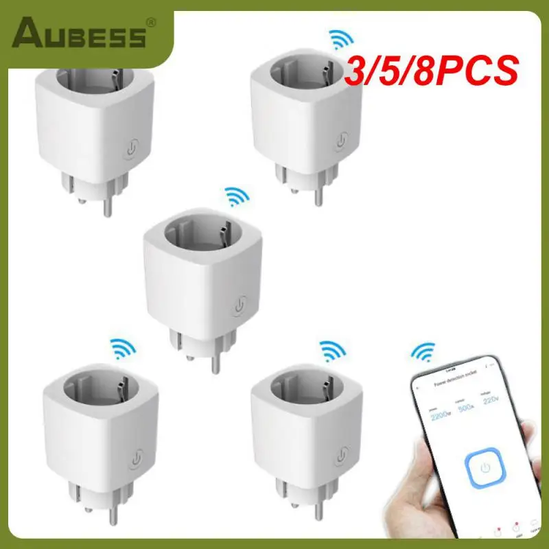 

3/5/8PCS Voice Control Power Monitor Socket Power Monitoring Smart Socket Wifi Dual Mode Wifi Socket