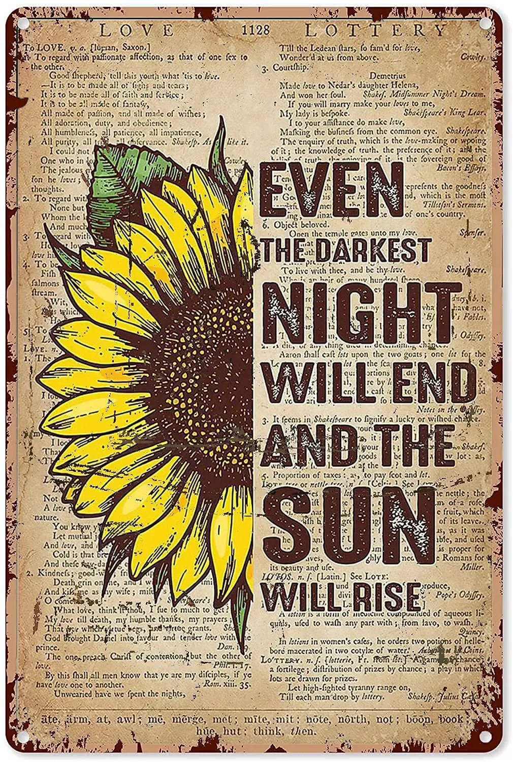 

Подсолнухи искусство Большой Подсолнух умственное солнце восходящее Оловянное украшение винтажный шикарный металлический постер Настенн...