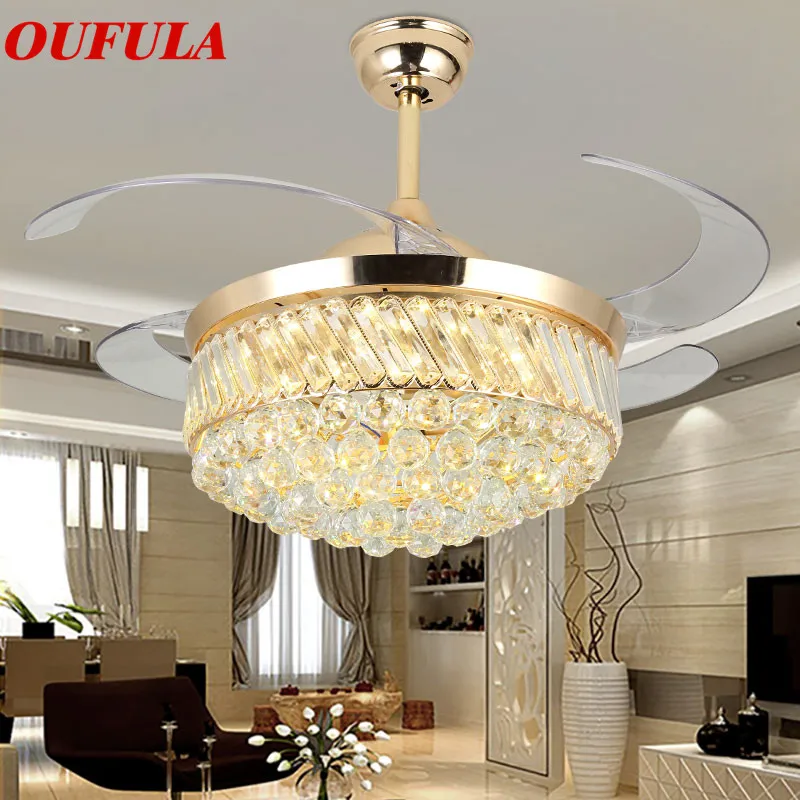 

APRIL Modern Ceiling Fan Lights Lamps Remote Control Invisible Fan Blade For Dining Room Bedroom Restaurant
