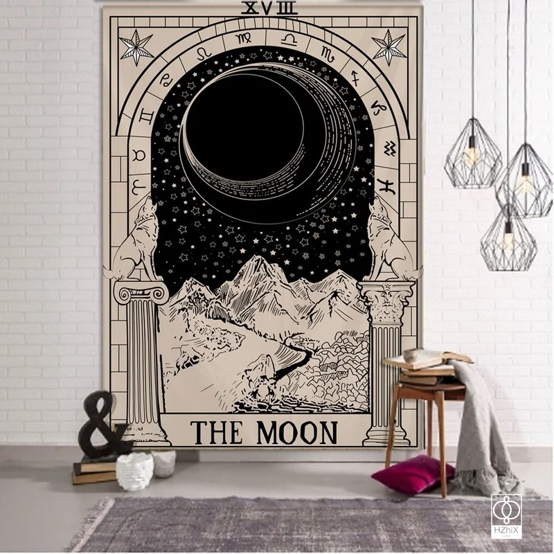 

Tarot Card Tapestry Wall Hanging Astrology Divination Tapestries for Suitable for Bedroom Living Room Decoration Home Decor