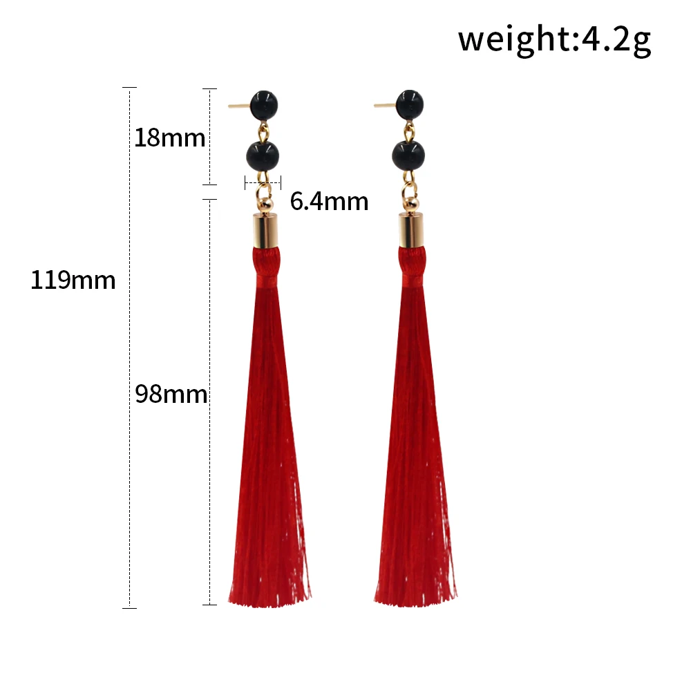 2022 Anime VTuber Vox Akuma Cosplay Earrings NIJISANJI EN Luxiem Red Tassel Ear Clip For Women Men Props Jewelry Accessories images - 6