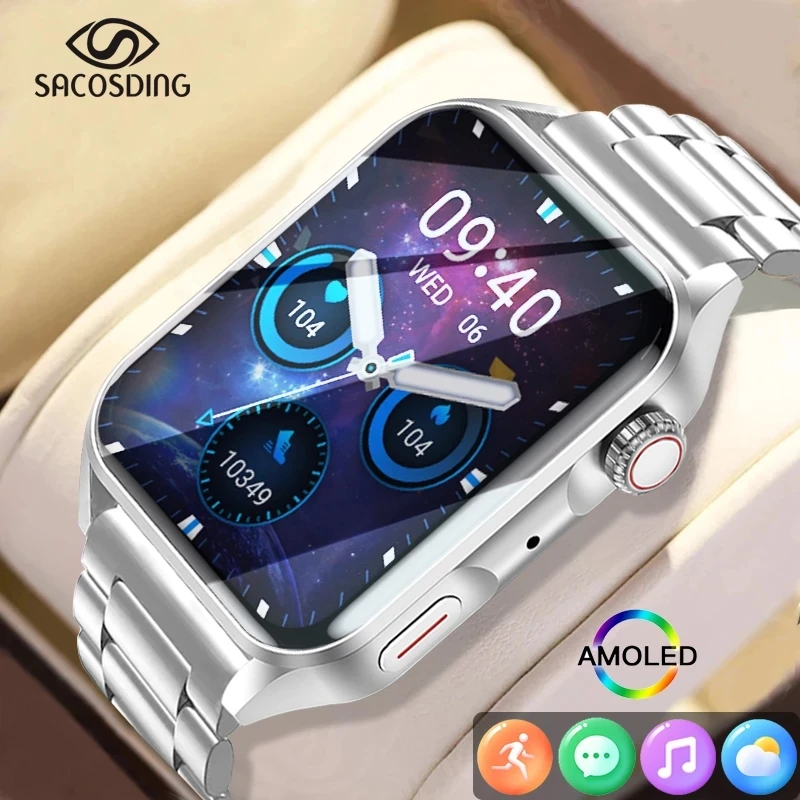 

2022New NFC Smart Watch Women 368*448 HD AMOLED Screen Bluetooth Call smartwatch Men Waterproof Sport Fitness Watches For Xiaomi