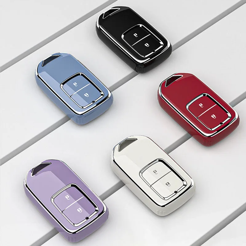 Фото Чехол для ключей автомобиля из ТПУ для Honda Fit, Lucky, Vezel, City, Civic, Jazz, BRV, BR-V, HRV, HR-V, Shuttle, GP8, 19CRV, Jade, Fit, Freed, Odyssey 2017 №1
