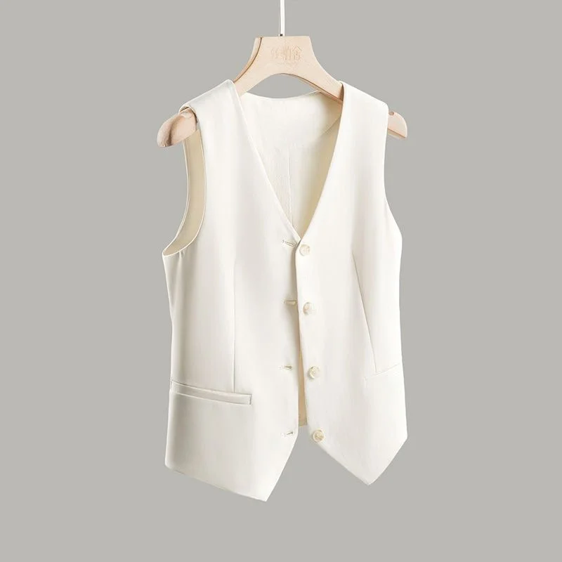 Осень 2024 новый жилет Женский Универсальный Профессиональный верхняя одежда на