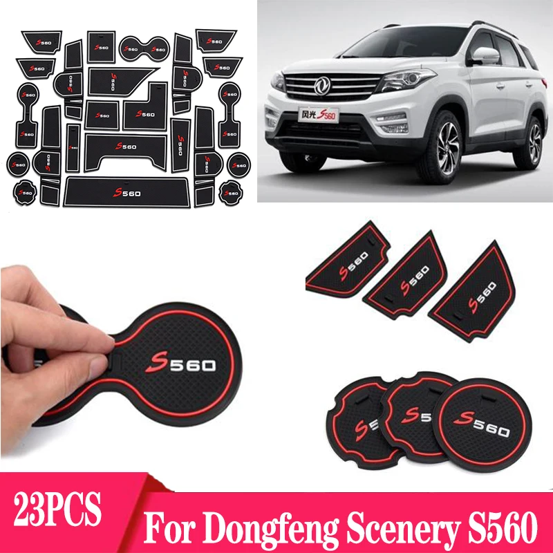 

For Dongfeng Scenery S560 Water Coaster Door Slot Gasket Car Anti-skid Pad Interior Modification Special Decorative Accessories