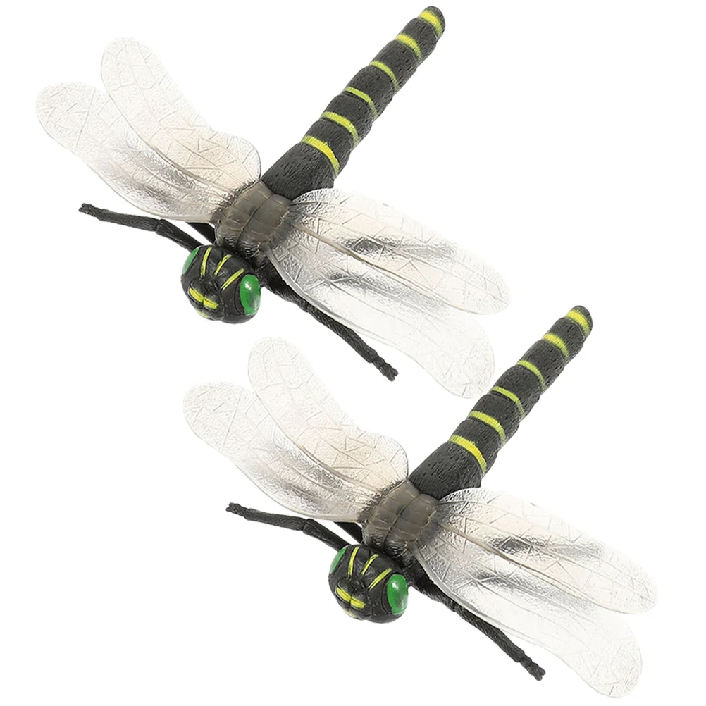 

2 Pcs Simulation Dragonfly Model Educational Toy Artificial Garden Decoration Insects Cognitive Plaything Pvc Fake