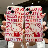 bandai hello kitty glitter wrist strap phone case for iphone 11 12 13 pro max 8 7 6 6s plus x 5 se 2020 xr xs cover