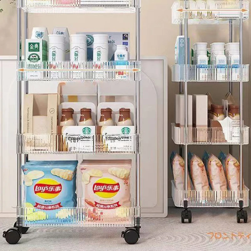 Прозрачный стеллаж для хранения многоэтажный органайзер ванной комнаты