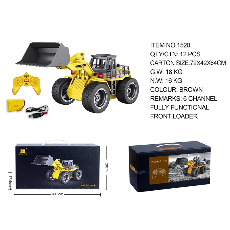 

Радиоуправляемый экскаватор HUINA 1:18, бульдозер из сплава, модель трактора, инженерный грузовик, 2,4 ГГц, Радиоуправляемый автомобиль, игрушечный автомобиль для мальчиков, детский автомобиль