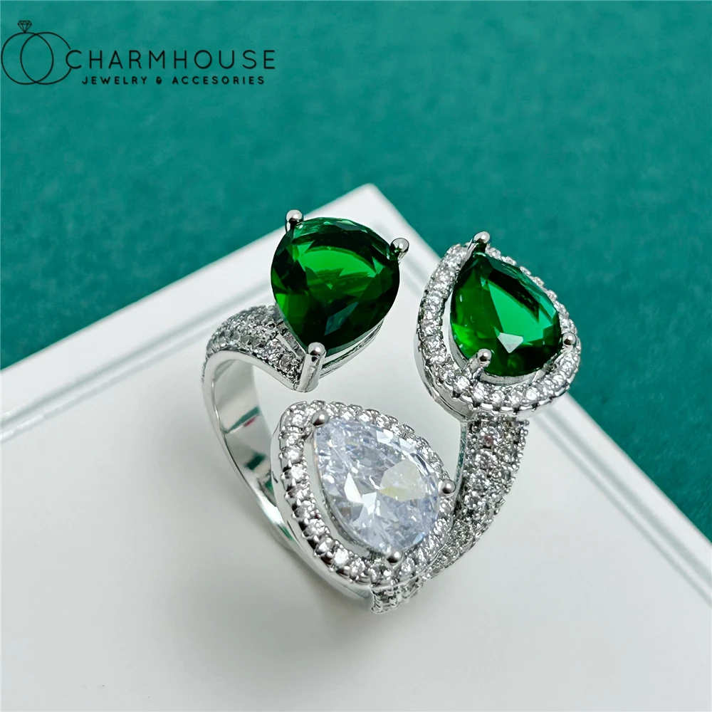 Обручальные кольца из чистого серебра для женщин, регулируемое кольцо на палец с кристаллами циркония класса ААА, женское роскошное Ювелирное Украшение, бриллиантовые подарки, бижутерия Обручальные кольца из чистого серебра для женщин, регулируемое кольцо на палец с кристаллами циркония класса ААА, женское роскошное Ювелирное Украшение, бриллиантовые подарки, бижутерия