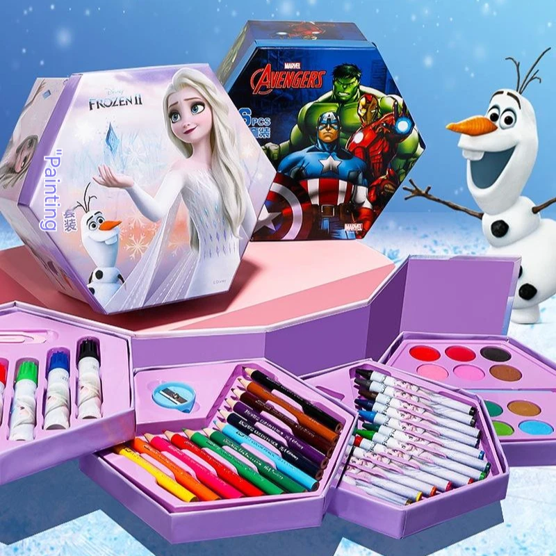 

Drawing Set Children's Drawing Watercolor Pen Color Lead Crayon Gouache Gift Box Student Gift Gift Cartoon Learning Stationery