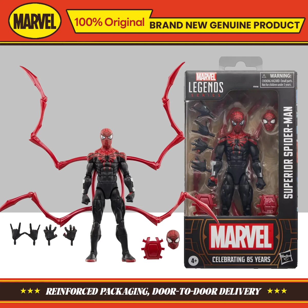 Фото 15 см Hasbro Marvel Legends Series Marvel's 85th Anniversary The Superior Spider-Man Коллекция экшн-фигурок Оригинальные игрушки в подарок №1