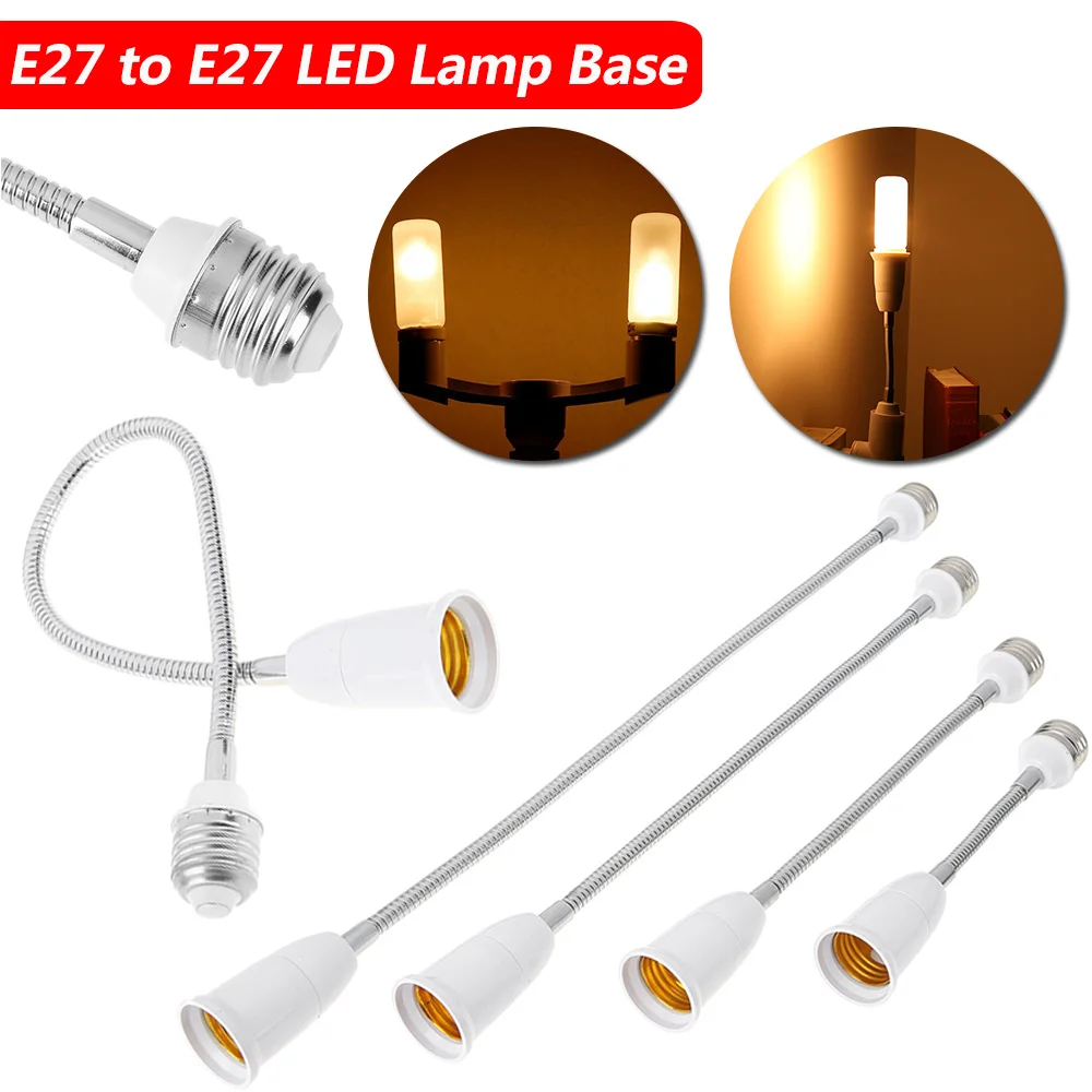 

Flexible E27 to E27 LED Lamp Base Bulb Socket Extender 19.5cm 29.5cm 39.5cm 49.5cm Extension Light Holder Converter Adapter