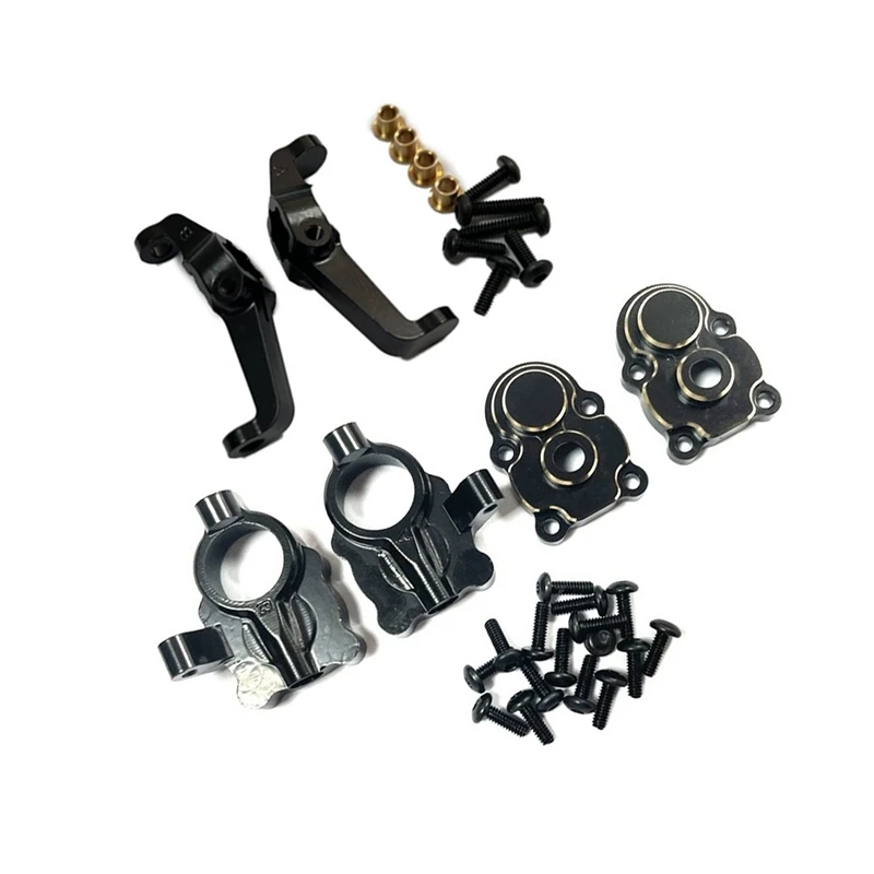 

For FMS FCX24 Brass Front Portal Housing C-Hub Carrier Counterweight 1/24 RC Crawler Car Upgrades Parts Accessories