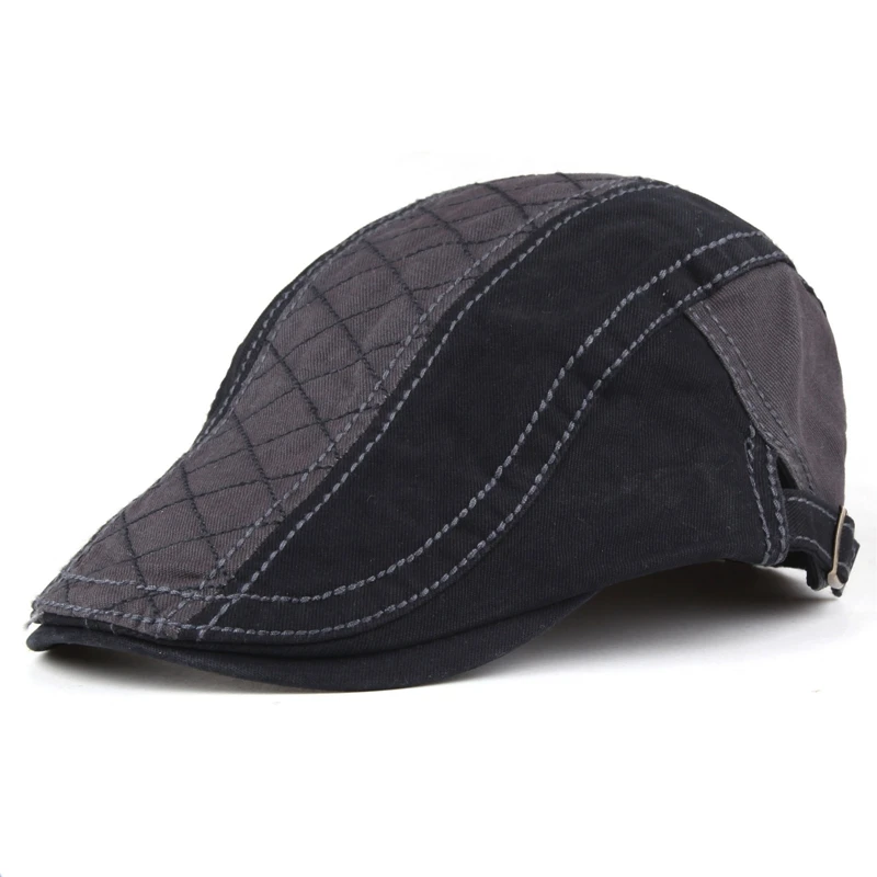 

Men Berets Hats Women Berets Caps Outdoor Sunscreen Cap Fashion Retro Lattice Golf Flat Caps Casual Hats Unisex