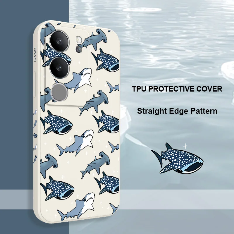 Фото Чехол для телефона Spot Shark для VIVO V50 V40 V30 V29 V29E V27 V27E V25 V25E V23 V23E V21 V20 Y20 Y12 Y21 Y22 Y50 Y35 Y76 Pro 4G 5G №5