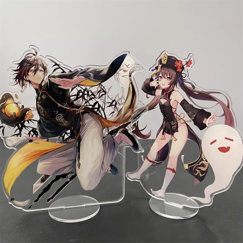 

Hot Anime Genshin Impact Raiden Shogun Diy Cosplay Acrylic Figure Hutao Yae Miko Stand Model Toy Desk Deocr Fans Collection Gift