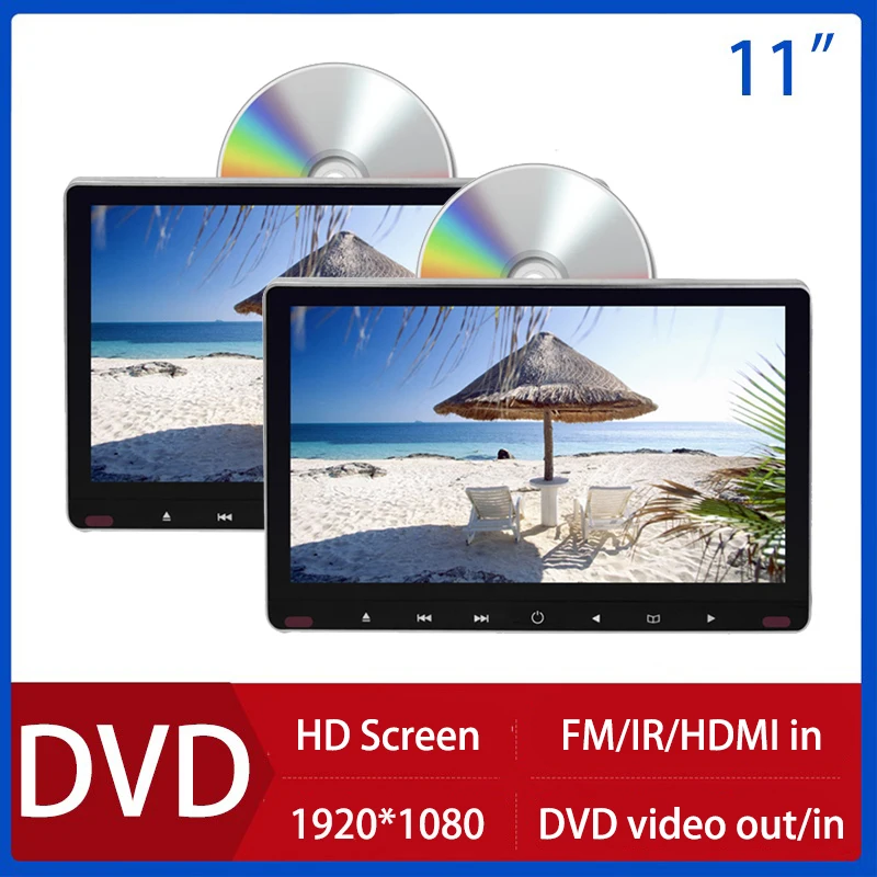 

DVD Player 1080P Car Headrest Monitor HD Screen 11.6 Inch MP5 Vehicle Back Seat Display Multifunction Video Players HDMI Speaker