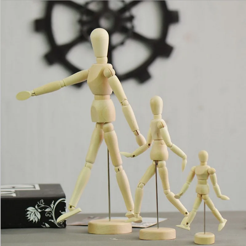 

Wholesale Puppet Wooden Man Joint Doll 14Joint Movement Wooden decoration