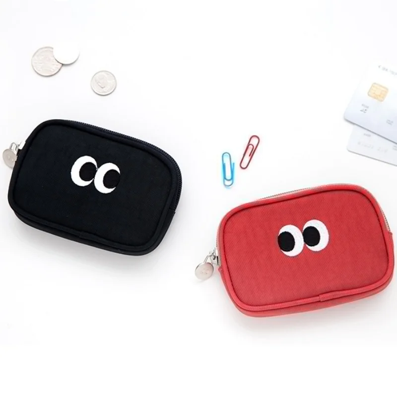 

New Creative Cute Big Eyes Cotton Storage Bag Wallet U Disk Card Holder Coin Purse Lipstick Headphone Data Cable Key Organizer