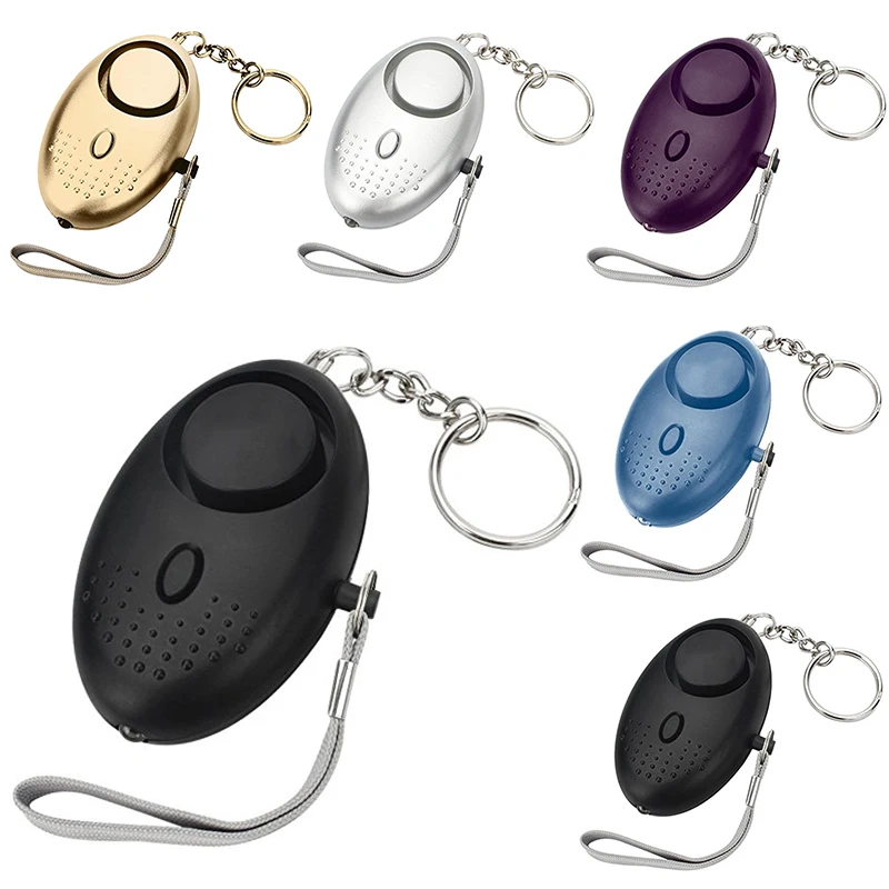 

Portable Emergency Personal Security Alarms Self-Defense 130Decibels LED Light Safety Key Chain Pedant for Woman Kids Elderly