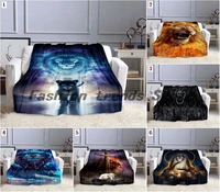 3d printed ferocious lion king of the forest blanket bedspread flannel blanket throw soft comfortable home decor blanket
