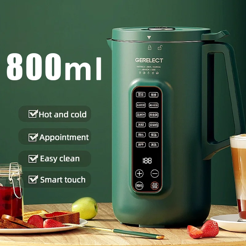 

800ml Soybean Milk Machine Electric Juicer Multifunctional Wall Breaking Machine Automatic Heating Cooking Soy Milk Maker 220V