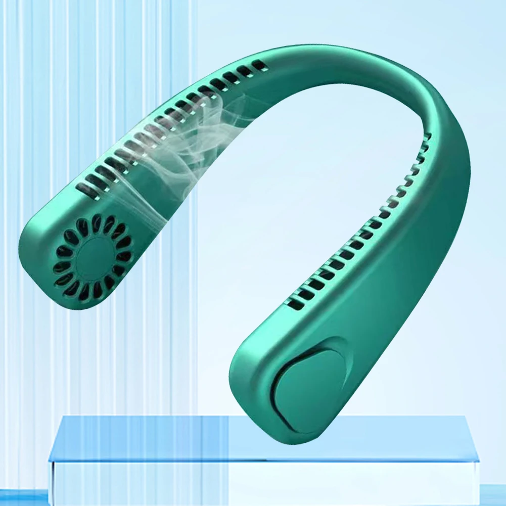 

Bladeless Mini Sports Fan USB Charging Hanging Neck Fan Comfortable 3 Gear Adjustable Low-noise for Camping Hiking Fishing