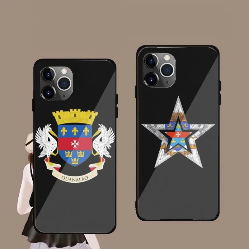 

Чехол для телефона с изображением колумбийской звезды для IPhone 14, 13, 12, 11, XS, X, 8, 7, 6 Plus, Mini Pro Max, SE 2022, черный стеклянный чехол для телефона из поли...