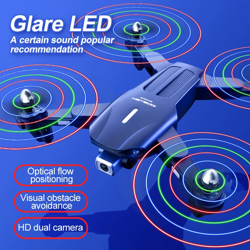 2022 K106 Drone 4K HD Dual Camera Optical Flow Positioning Visual Obstacle Avoidance LED Light Photography UAV RC Quadcopter enlarge
