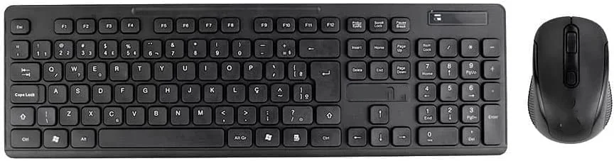 

Combo Wireless 104 teclas e mouse 4 botões 1600Dpi, , Preto - KE-KM558 teclado mecânico gamer