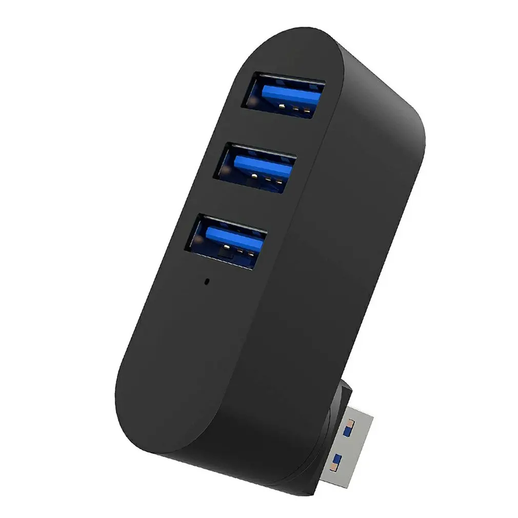 

Концентратор USB 3,0 с 3 портами, вращающийся на 270 градусов мини-адаптер, универсальный совместимый концентратор с высокой скоростью и стабиль...