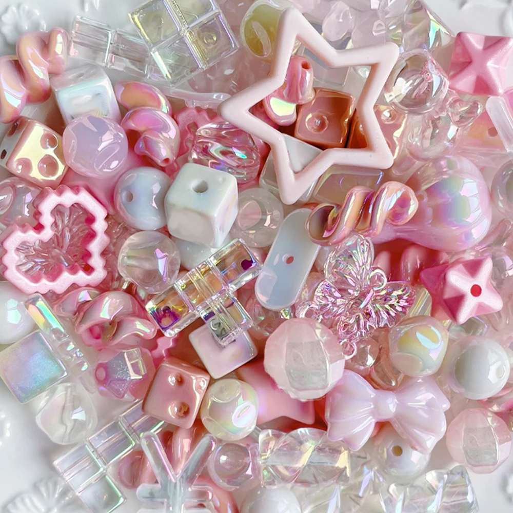 20/50g 아크릴 귀여운 무작위 스타일 DIY 휴대 전화 체인 목걸이 팔찌 쥬얼리 만들기 용품 액세서리 결과에 대 한 파란색