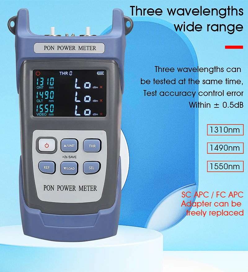 AUA-320A/U Handheld Faser Optische PON Power Meter FTTX/ONT/OLT 1310/1490/1550nm FTTH
