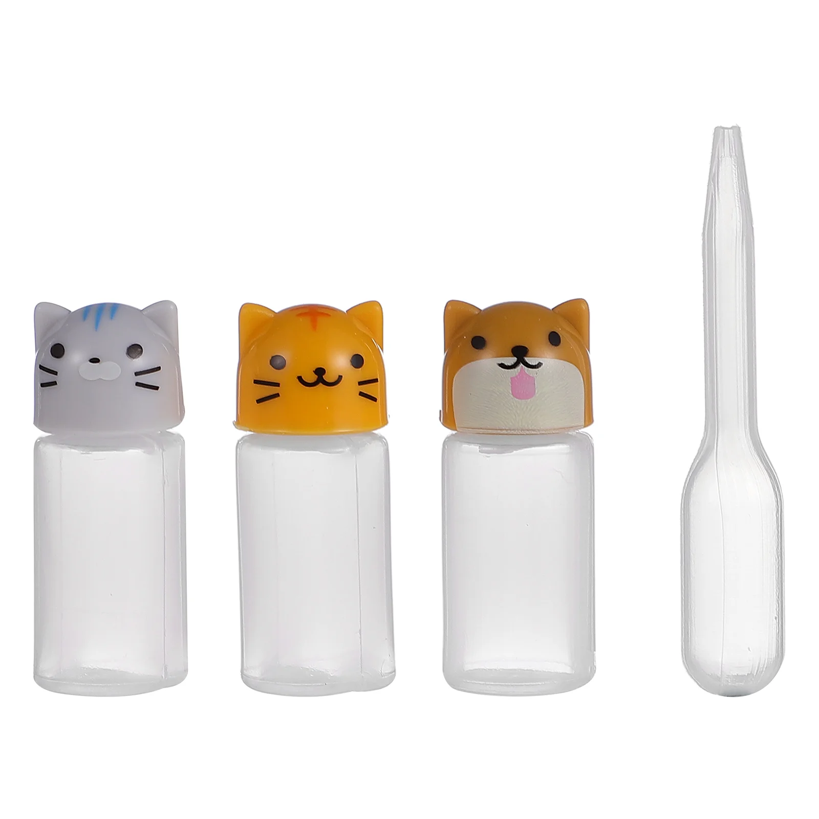 

4 Pcs Sauce Bottling Cartoon Bottles Subpackaging Bottles Vial Sauce Sub Bottle Plastic Sub Bottles Small Sauce Bottles
