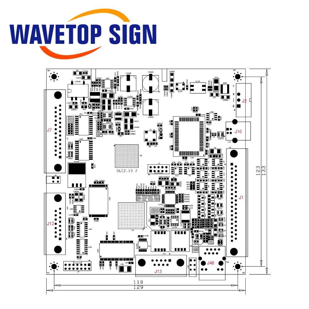 Фото Контроллер лазерной маркировки WaveTopSign JCZ DLC2-USB/ETH-3D-V3.2 с несколькими головками, поддержка оптоволоконных, YAG и CO2 лазеров, Ethernet-связь №1