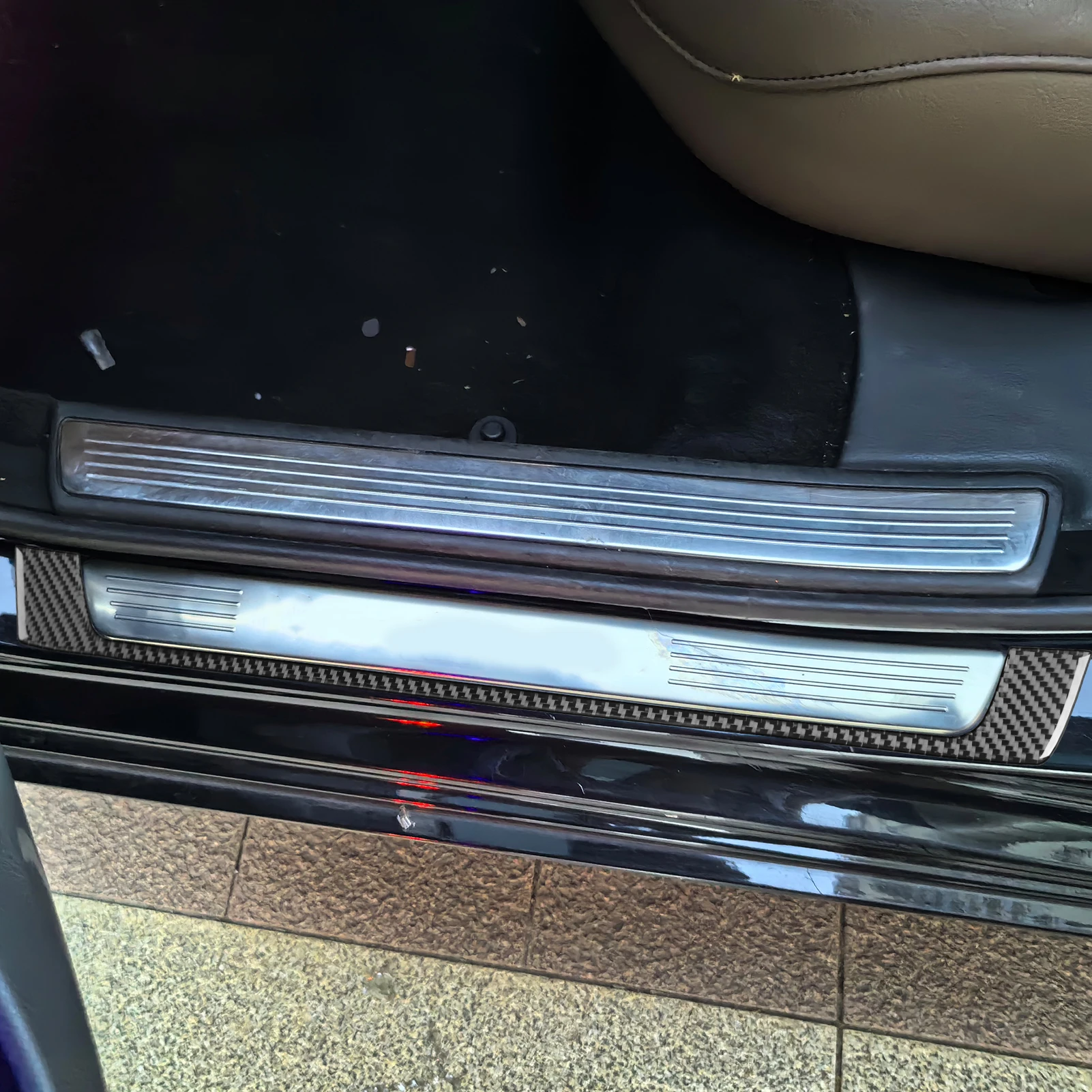 Для Mercedes Benz Maybach S Class W222 2013-2020 Пороговая полоса Внешняя рамка из углеродного