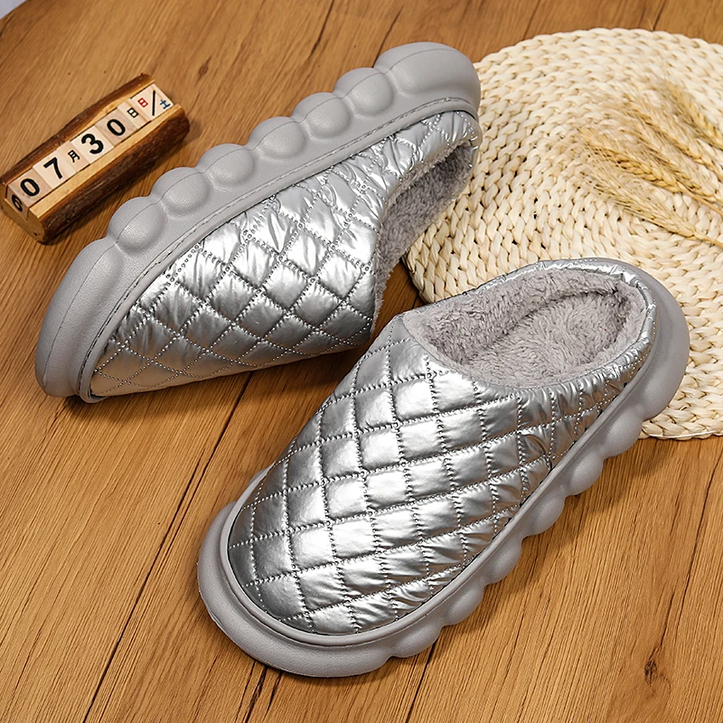 Мужские тапочки Домашняя обувь из пены с эффектом памяти без шнуровки Плюшевая