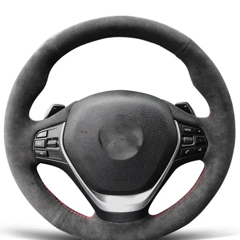 

Car Steering Wheel Cover Non-slip Alcantara For BMW F20 F21 F22 F23 F30 F31 F34 Auto Interior Car Accessories
