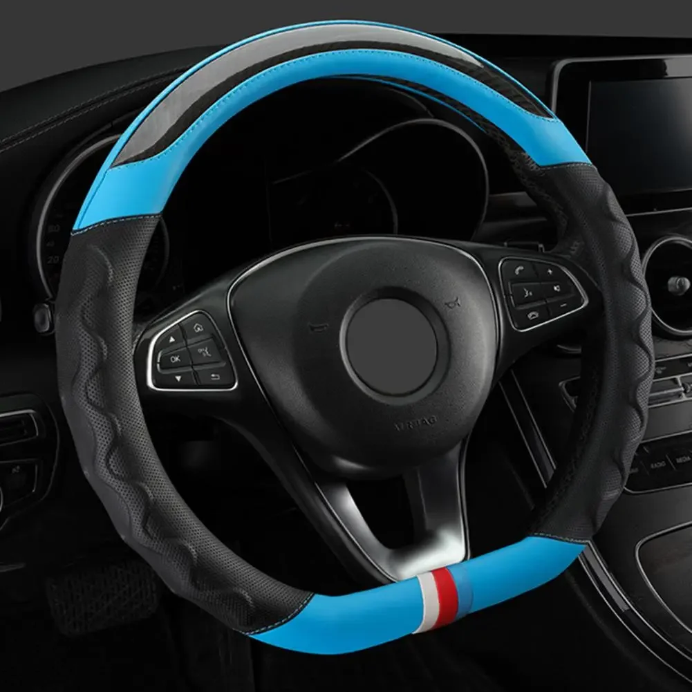 

Wheel Protector Practical Anti-slip High Toughness D-shaped Steering Wheel Cover for Auto