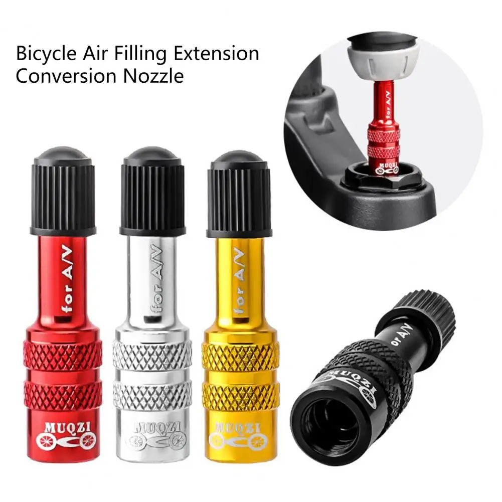 

Air Fork Nozzle Durable Aluminum Alloy Double Protection for Bicycle Front Fork Adapter Bicycle Extension Adapter